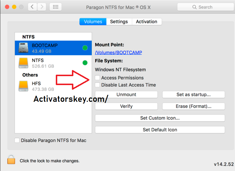 ntfs for mac activate